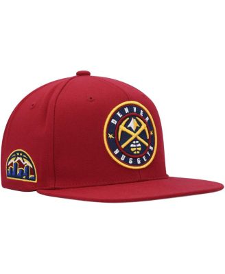 Мужская кепка-бейсболка Mitchell & Ness Red Denver Nuggets Side Core 2.0 Snapback