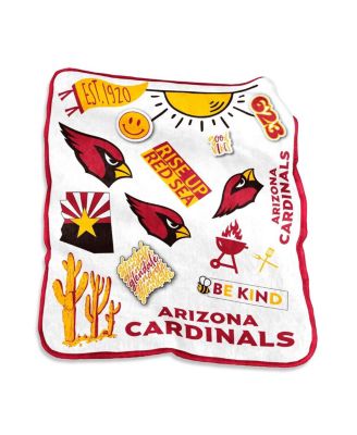 Плюшевое одеяло Arizona Cardinals размером 50 x 60 дюймов из натурального рашеля