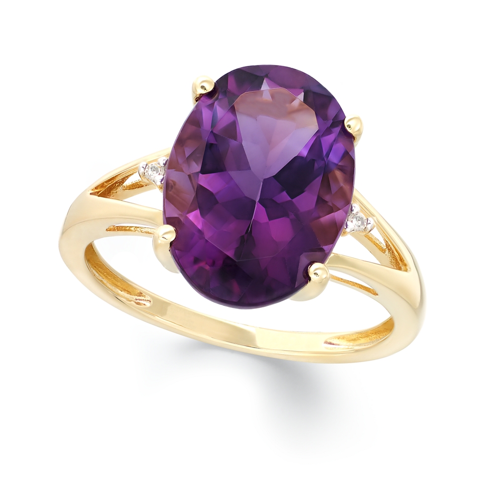 Amethyst (5 ct. t.w.) and Diamond Accent Ring in 14k Gold   Rings