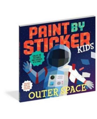 Раскрась от Sticker Kids- Космическое пространство- Создай 10 картинок по одной наклейке за раз, включая светящиеся в темноте наклейки от Workman Publishing.
