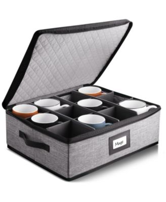 Футляр для хранения чашек и кружек с твердой оболочкой, вмещающий 12 стаканов