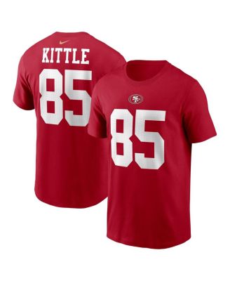 Мужская футболка Nike George Kittle Scarlet San Francisco 49ers с именем и номером игрока