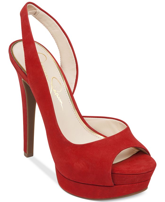 Jessica Simpson Sabella Slingback Platform Pumps & Reviews - Pumps ...