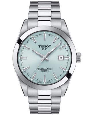Мужской швейцарский автоматический браслет Tissot Gentleman Powermatic 80 из нержавеющей стали с кремнием 40 мм