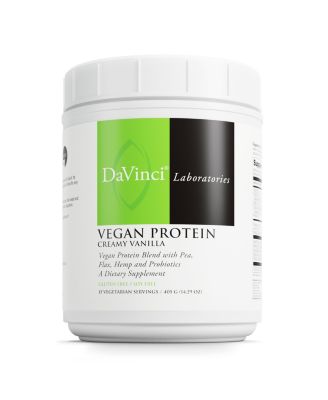 DaVinci Labs Protein - Протеиновая порошковая добавка для поддержания веса, восстановления мышц и тканей - Содержит горох, семена льна и многое другое - Со сливочно-ванильным вкусом и без цвета
