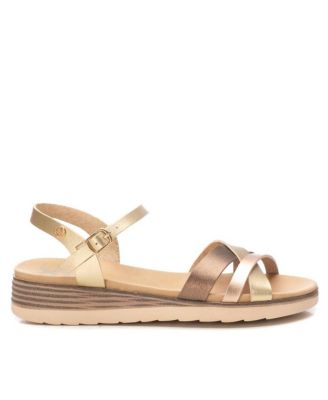 Женские босоножки XTI на низкой танкетке с ремешками от