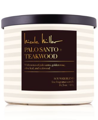 Свеча Nicole Miller Palo Santo & Teakwood, 14,5 унций, без цвета