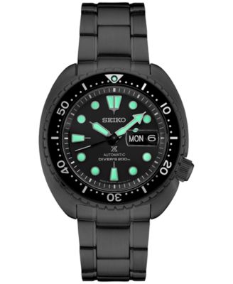 Мужские автоматические часы Prospex Diver Seiko с черным браслетом из нержавеющей стали 45 мм