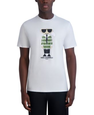 Мужская приталенная коктейльная футболка Karl Blazer с графическим принтом KARL LAGERFELD PARIS