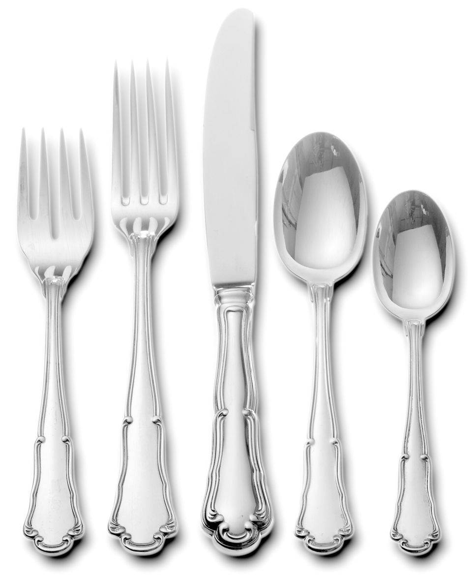 Wallace Euro Sterling Silver Flatware, Barocco 66 Piece Dinner Set