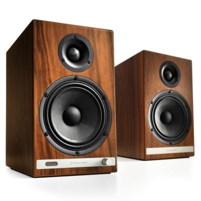 Беспроводные колонки для книжных полок Audioengine HD6 Премиум-класса - Пара коричневых