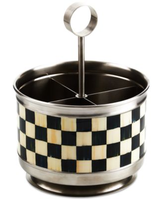 Набор столовых приборов Mackenzie-Childs Courtly Check Supper Club Caddy