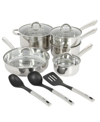 Набор посуды из нержавеющей стали Oster Sangerfield из 12 предметов с кухонными инструментами