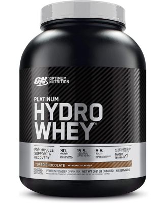 Optimum Nutrition, Сухой сывороточный протеин Platinum Hydro, шоколад Turbo, 3,61 фунта, 40 порций без цвета