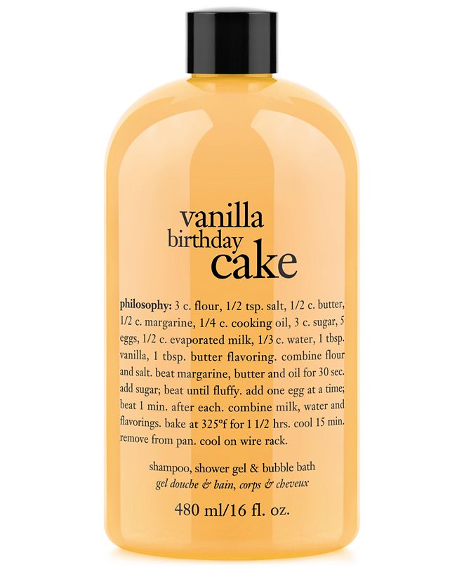 philosophy vanilla birthday cake ultra rich 3in1 shampoo