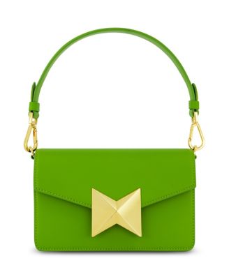 Классическая кожаная сумка Mac Duggal с позолоченной фурнитурой через плечо