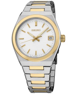 Женские часы Seiko Essentials с двухцветным браслетом из нержавеющей стали 34 мм