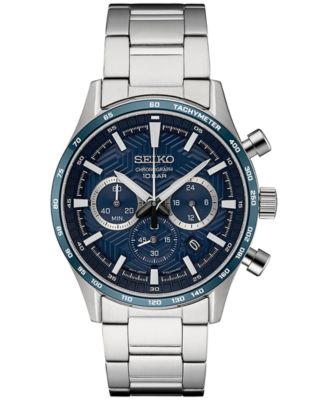Мужские часы-браслет Seiko с хронографом Essentials из нержавеющей стали 43 мм