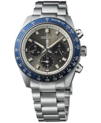 Мужские часы Seiko с солнечным хронографом Prospex Speedtimer на браслете из нержавеющей стали 41 мм