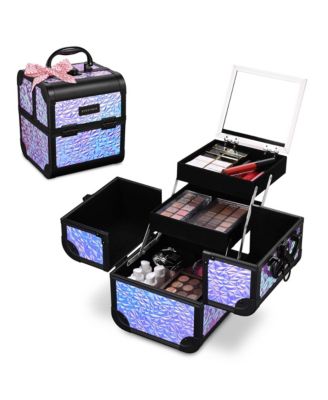 Косметический органайзер Byootique Makeup Train Case с зеркалом Mermaid Purple Artist purple