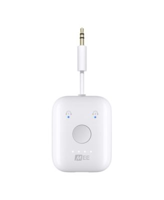Адаптер беспроводного аудиопередатчика MEE audio Connect Air In-Flight Bluetooth для подключения до 2 AirPods / других наушников белого цвета