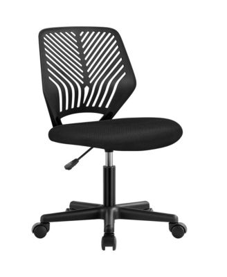 Офисное кресло Yaheetech, рабочее кресло без подлокотников, Вращающееся кресло со средней спинкой