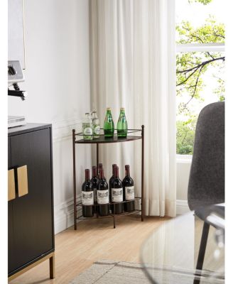 Угловой винный стеллаж Kings Brand Furniture Dover, бронза с золотом