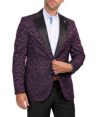 Мужской камуфляжный жаккардовый пиджак Tailorbyrd с атласными лацканами 26090₽