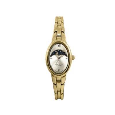 Женские золотые часы-браслет Peugeot с циферблатом Sun Moon 30x25 мм и линком-связкой