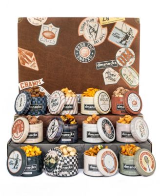 Коллекция закусок для гурманов DM Snacks с ореховыми смесями в винтажном стиле, 12 штук