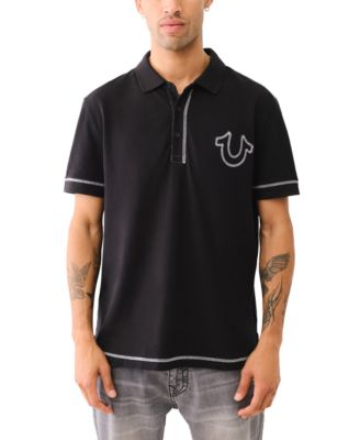 Мужская рубашка поло True Religion с короткими рукавами и отстрочкой сверху 15790₽