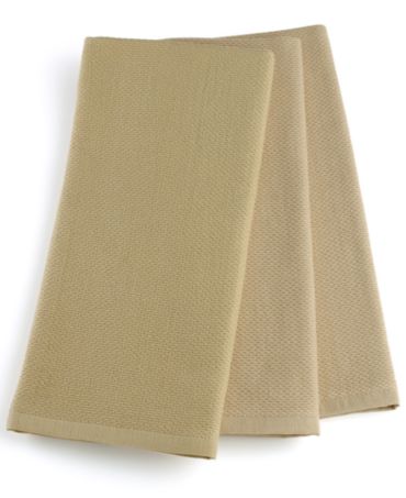 Martha Stewart Collection Pique Kitchen Towels Set of 3, Taupe ...