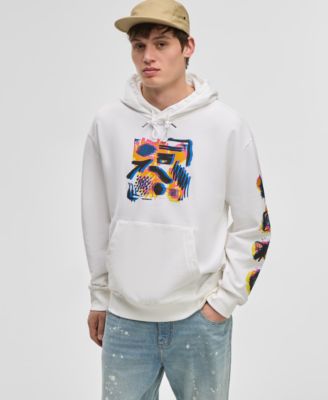 Мужская флисовая хлопковая толстовка Mode of One с длинным рукавом и трафаретным принтом эксклюзивно в Macys 8390₽