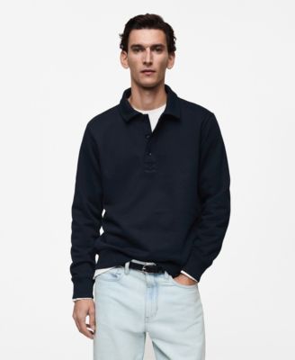 Мужская приталенная хлопковая толстовка поло MANGO Mango Mens 11990₽