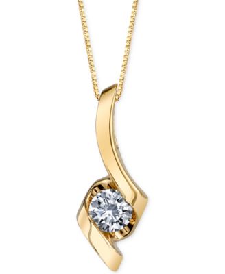 Sirena Diamond Twist Pendant Necklace 