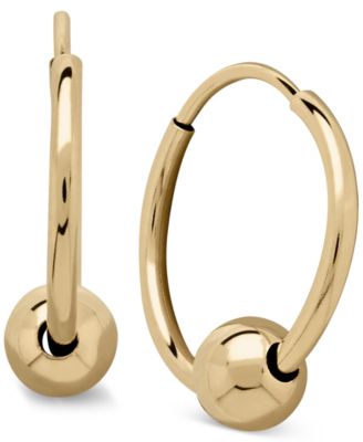 children's 14k gold hoop earrings