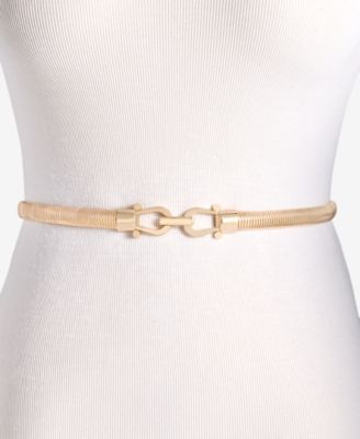 Эластичный металлический пояс Giani Bernini Horsebit Cobra