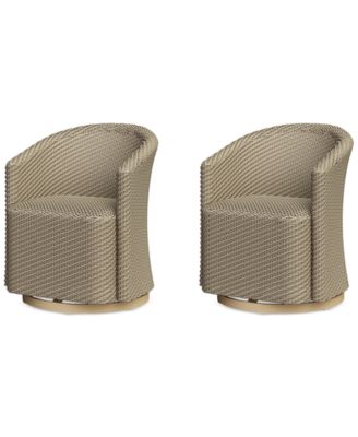 Набор вращающихся стульев Reid Outdoor Dining из 2 предметов, созданный для Macy's tan/beige