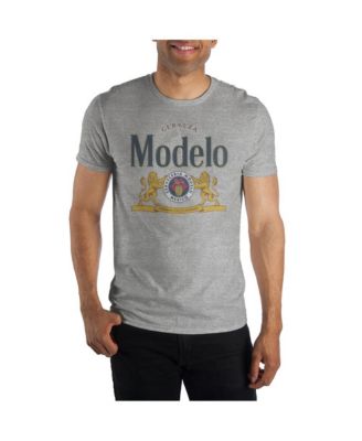 Мужская футболка Modelo с логотипом пива серого цвета