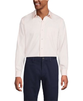 Мужская рубашка с узором Lands End No Iron Supima с заостренным прямым воротником 8590₽