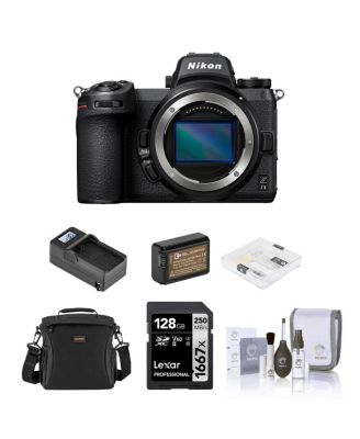 Беззеркальный фотоаппарат Nikon Z 7II, Комплект с картой памяти на 128 ГБ, Сумка, Аккумулятор, Зарядное устройство, Защитная пленка для экрана, Набор для чистки, черный
