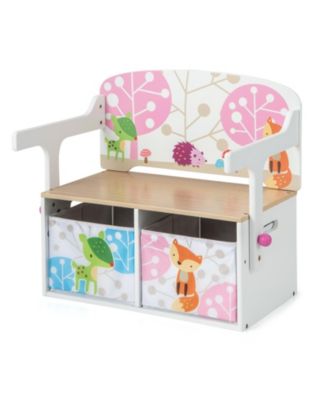 Детская скамейка-трансформер GOUUN 3 в 1 с 2 съемными тканевыми корзинами