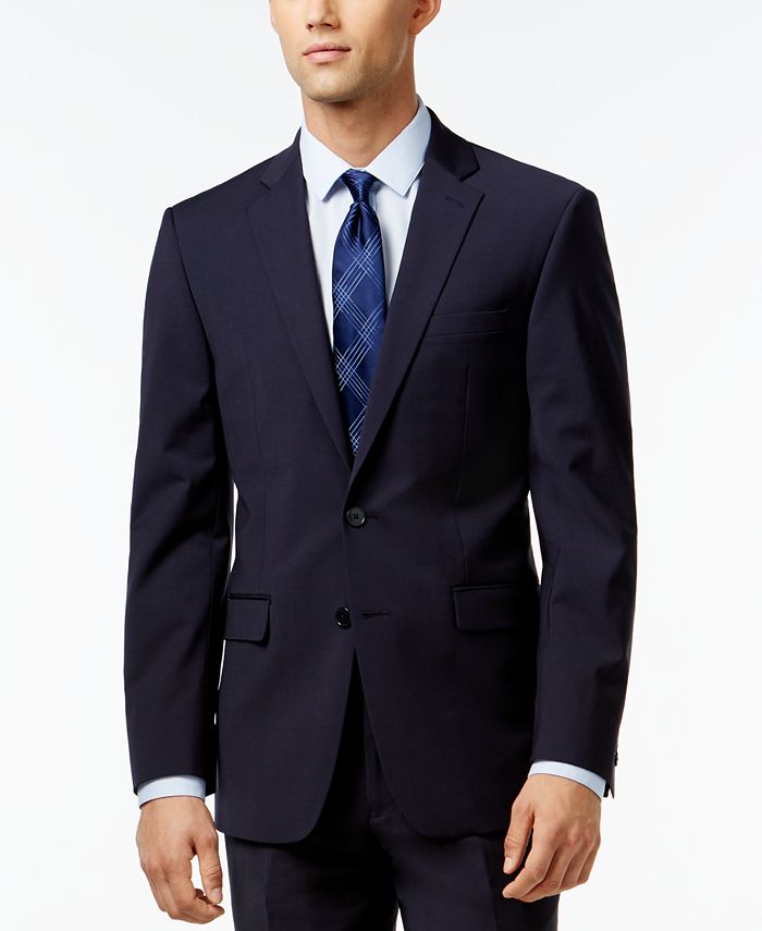 Calvin Klein Infinite Stretch Solid Slim-Fit Jacket & Reviews - Suits ...
