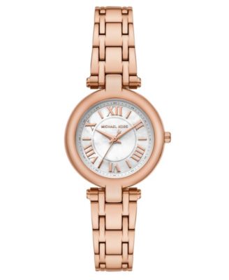 Женские часы Michael Kors Laney с тремя стрелками из нержавеющей стали цвета розового золота, 30 мм