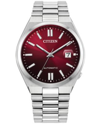 Мужские автоматические часы Citizen Tsuyosa с браслетом из нержавеющей стали 40 мм красного цвета