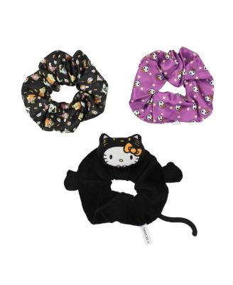 Набор резинок для волос Hello Kitty и друзей на Хэллоуин из 3 предметов, черный