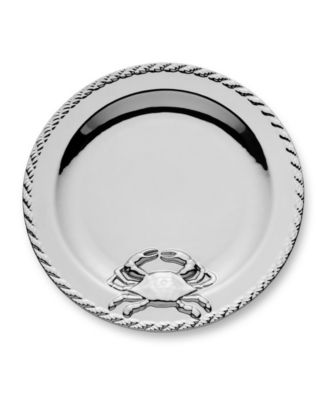 Сертифицированное Международное круглое блюдо из крабов с серебряным покрытием
