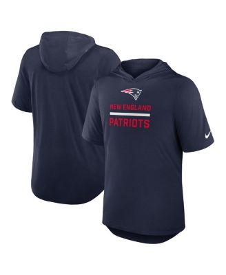 Мужская футболка с капюшоном Nike Navy New England Patriots Lockup Tri-Blend Hoodie