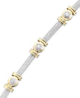 Diamond Bracelet in Two-Tone 14k Gold 