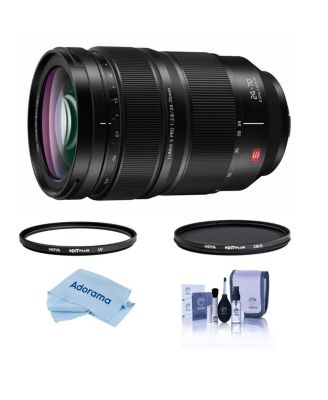 Объектив Panasonic LUMIX S PRO 24-70mm f/2.8 с байонетом L, комплект с 82-миллиметровыми УФ- и CPL-фильтрами Tiffen, без цвета